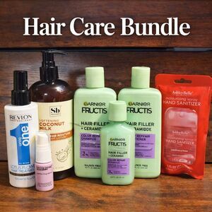 Hair Care Bundle: Garnier Fructis Hair + Revlon Uniq One + Living Proof + More